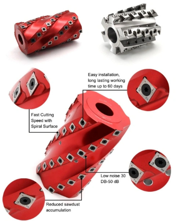 Материал сплава типа стали Cutterhead спирали или алюминиевого цветения сливы